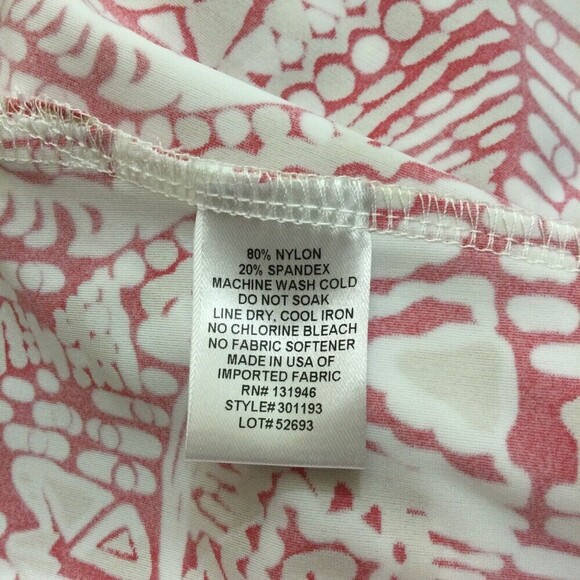 Jude Connally Womens Kerry Nylon Blend Geo Print 3/4 Sleeve V-Neck Tunic Top S - Picture 8 of 9